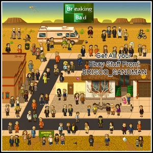 Fridge Fun Refrigerator Magnet BREAKING BAD Pixel Style-100 Characters Sheet - Picture 1 of 7