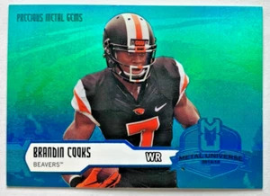 Brandin Cooks 2014 Flair Showcase Precious Metal Gems Teal #'d /100 Oregon State - Picture 1 of 3