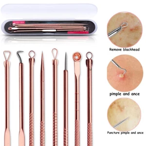 4pcs with Box Blackhead Remover Comedone Extractor Acne Needle Nose Pore Cleanse - Picture 1 of 16
