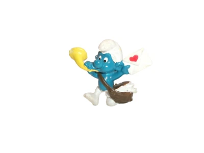 Smurfs 20031 Postman Smurf Mail Man Figure Rare Vintage Toy Figurine 2 in - Image 1 of 4