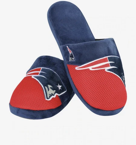 Brand New New England Patriots Slippers Men's Size XL 13-14 NFL Cover