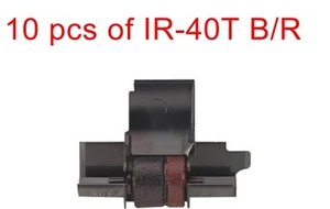 10 nastro rullo inchiostro per calcolatrice Casio HR100TM FR2600 FR2650A FR520 IR40T B/R - Foto 1 di 1