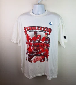 Official NWT Starter Detroit Redwings 1997 Stanley Cup Champs White Tshirt L - Picture 1 of 5