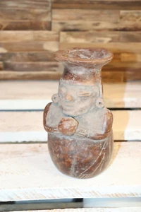 Statuette colombienne en terre cuite , statue , sculpture ,personnage - Imagen 1 de 6
