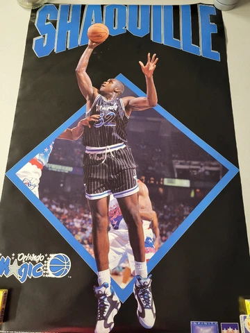 Shaq Shaquille O’Neal NBA Basketball Orlando Magic Rookie 1993 Poster 22x34" Cover