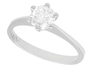 Vintage 18 ct White Gold Solitaire Diamond Ring Circa 1970 - Picture 1 of 11