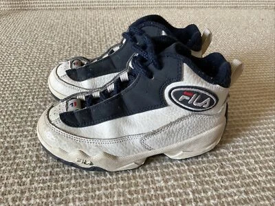 Zapatillas altas vintage Fila azul blanco retro baloncesto niño talla 10 Foto 1 de 4
