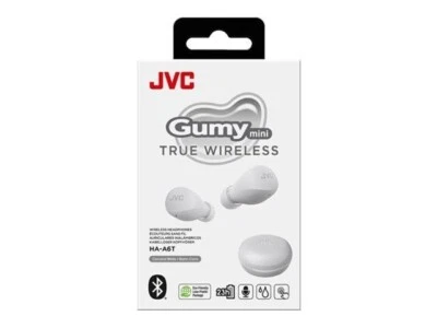 JVC WHITE GUMY MINI TRUE WIRELESS EARBUDS WATERPROOF IPX4 23 HOURS BATTERY - Image 1 of 4