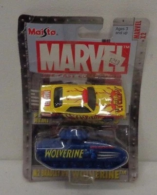 Maisto Marvel Diecast Cars Cyclops Wolverine M2 Bradly NRFB F1 - Image 1 of 2