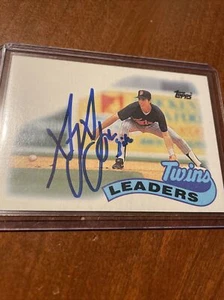 Greg Gagne Hand Signed 1989 Topps Baseball Card Minnesota Twins Leaders - Picture 1 of 1