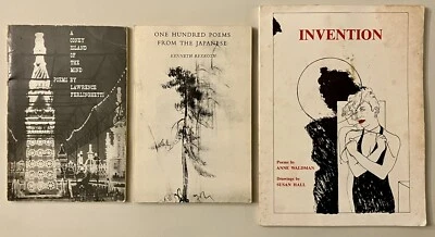 3 SIGNED Beat poetry books: Lawrence Ferlinghetti, Kenneth Rexroth, Anne Waldman - Image 1 of 4