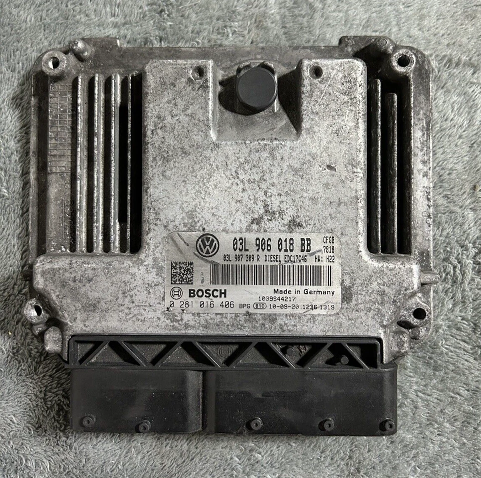 ECU CALCULATEUR MOTEUR VW GOLF VI 2.0L CFGB 0281016406 03L906018BB A DECODER - Immagine 1 di 4