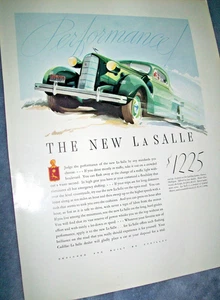 Cadillac LaSalle La Salle 1935 cupé anuncio de coche grande - Imagen 1 de 1