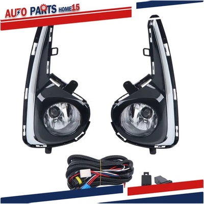 Right+Left Front Fog Light Lamp For Toyota Yaris Hatchback 2018-20 Bezel+Harness - Image 1 of 4