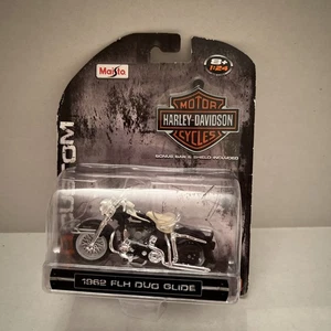 Maisto 1962 FLH DUO GLIDE Harley Davidson Motorcycle Diecast 1:24 Scale New - Picture 1 of 6
