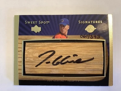TOM GLAVINE 2003 SWEET SPOT BAT BARRELL AUTOGRAPH AUTO! #061/345! NEW YORK METS! - Image 1 of 4