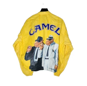 Vintage 1992 Camel Cigarettes Joe Camel Tyvek Zip Up Windbreaker Jacket Size XL  - Picture 1 of 7