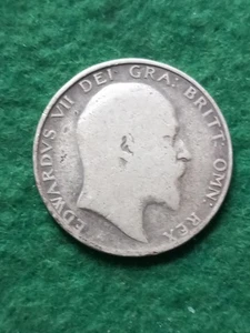 1902 Edward VII Silver Half Crown Coin - Picture 1 of 5