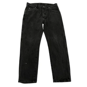 Wrangler Five Star Jeans Black Mens 36W 30L Regular Straight Fit 100% Denim - Picture 1 of 11