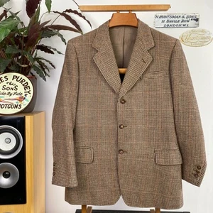 Huntsman & Sons of 11 Savile Row (40S) Gun Check Tweed BESPOKE Sport Coat Jacket - Picture 1 of 23