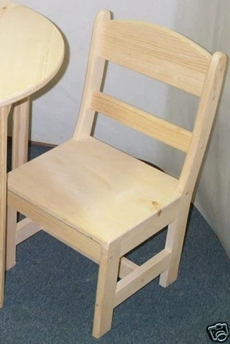 Silla Infantil con Respaldo Redondo Asiento 10" Sin Acabar HECHA A MANO Niños y Parrillas Foto 1 de 2