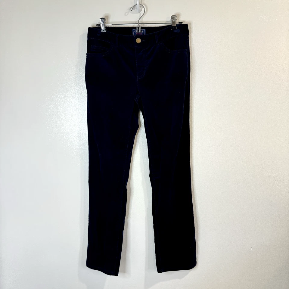 Pantalones de Pana Chaps Ralph Lauren Talla 4/Pequeño Azul Marino Corte Bootcut Bajo tiro medio Foto 1 de 4