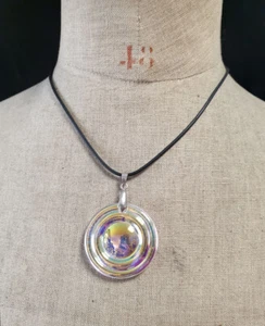 vintage gemstone jewel necklace PENDANT OPAL - Picture 1 of 2
