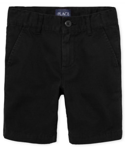 The Children's Place Boys Chino Uniform Shorts Black Size 12 6389