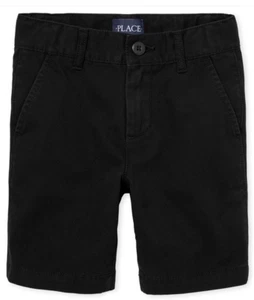 The Children's Place Boys Chino Uniform Shorts Black Size 12 6389 - Picture 1 of 2
