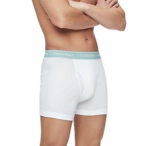 Calvin Klein Men's Boxer Brief 3-Pack Ck Short Slip Underwear Cotton White NWT