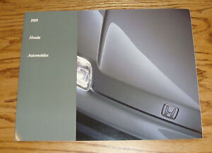 Original 1989 Honda Full Line Sales Brochure 89 Accord Civic Prelude CRX