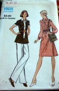 *SCHÖNES VINTAGE 1970ER KLEID, TUNIKA und HOSE Nähmuster 18/40 - Bild 1 von 1