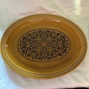 VNTG Sheffield SIERRA Ironstone Dinnerware serving Platter brown oval USA 14" - Picture 1 of 9