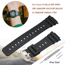 Watch Strap for Casio G-Shock 16mm Replace Band Rubber DW-6900 DW-5600 GW-M5610
