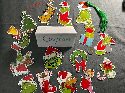 64/32 PC Merry Christmas Grinch Ornaments Tree Hanging Decoration Figure Pendant - Image 1 of 4