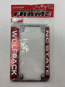 Cuadro NC State WOLFPACK Motocicleta TAG PLATE Carolina del Norte - Imagen 1 de 4