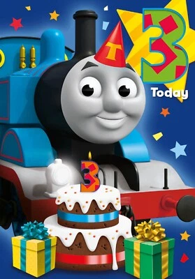 3rd Birthday Card Thomas The Tank Engine Age 3 Birthday Card Includes Envelope - Image 1 of 3