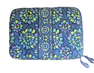 VERA BRADLEY "Indigo Pop" Trapuntato Imbottito-Tasca-Custodia Manicotto Portatile 17"X 12" - Foto 1 di 10