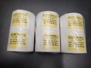 Direkte Thermische 2,5" x 2,5" Papieretiketten, permanent klebend, 1" Kern, Neu im Karton -6 Rollen - Bild 1 von 2