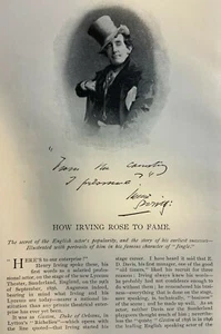 1896 Actor Henry Irving illustrated - Picture 1 of 3