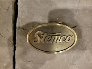 Stemco Solid Brass Belt Buckle By DYNA BUCKLE 102014 Provo Utah collectable  - Picture 1 of 2