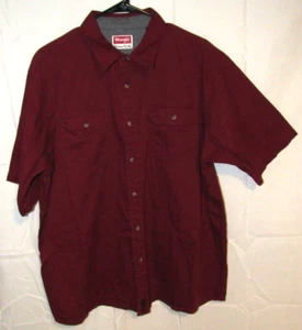 Wrangler kurzärmeliges Kragenhemd rot mit Knopfleiste X Large - Bild 1 von 5
