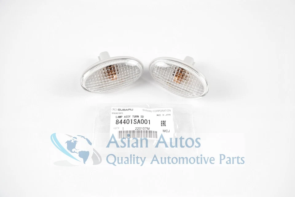 Marcadores laterales transparentes originales JDM Subaru 02-07 Impreza WRX guardabarros STi lote de 2 OEM Foto 1 de 1