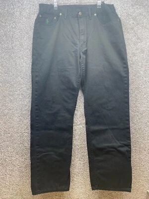 Polo Ralph Lauren Men’s 34 X 30 100% Cotton Straight Black Denim Jeans Vintage - Image 1 of 4