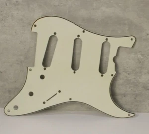 Aged 57 59 Pickguard For Fender Strat Wide Bevel 8 Holes Parchment White - AGP31 - Picture 1 of 3