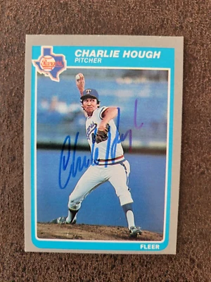 1985 Fleer Baseball Charlie Hough #558 - Chicago White Sox - Autographed! - Image 1 of 3