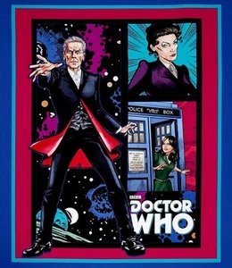Doctor Who Sewing Cotton Quilting Fabric Panel or Wall Hanging - Picture 1 of 1