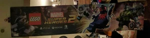 LARGE MARVEL SUPERHEROES 2 LEGO WALMART PROMO GAMESTOP POSTER DISPLAY VERY RARE! - Picture 1 of 1