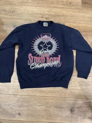 Sudadera De Colección Dallas Cowboys Fútbol Super Bowl XXVII Azul Marino Cuello Redondo M RARA Foto 1 de 4