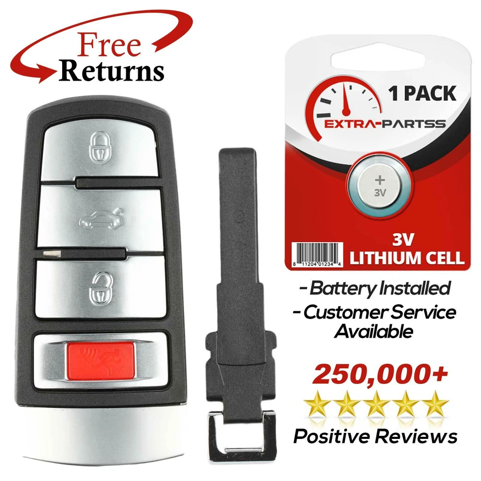 For 06 2007 2008 2009 2010 2011 Volkswagen Passat Smart Prox Car Remote Key Fob Foto 1 de 4